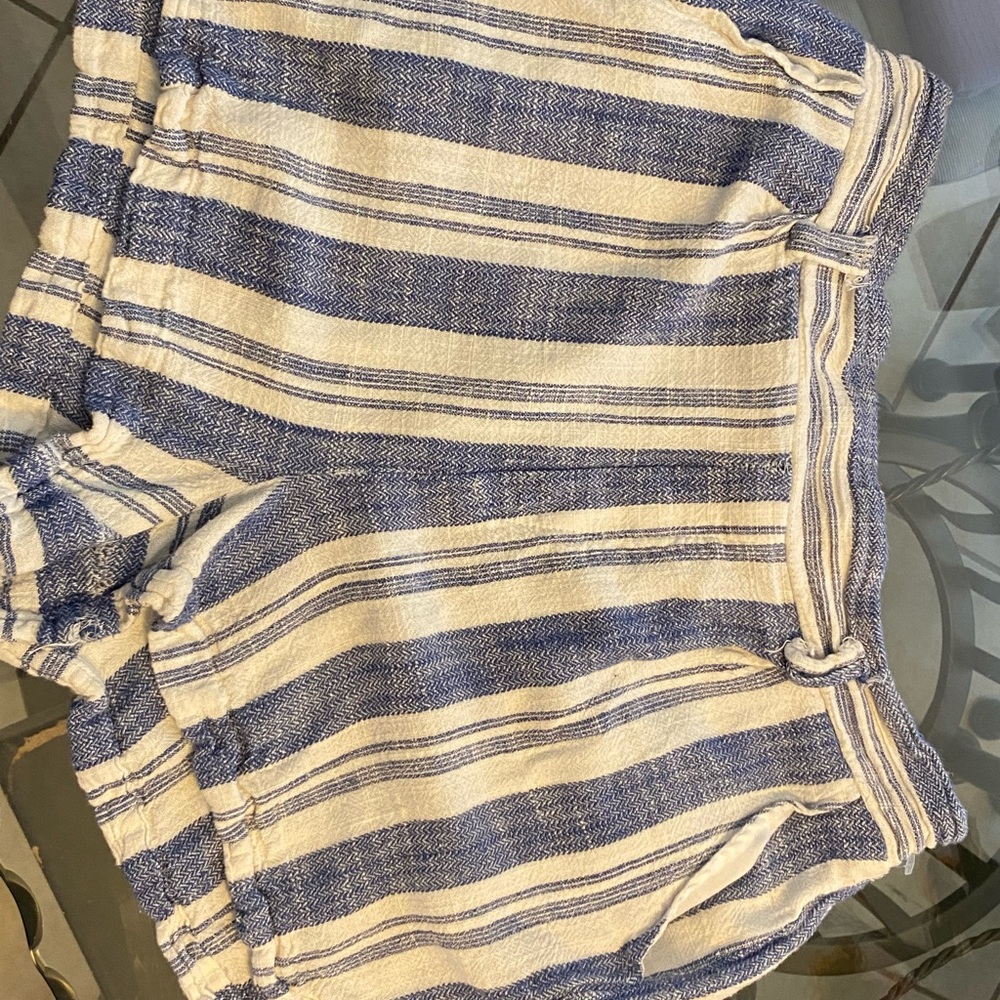 Blue and white flowy shorts
